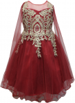 GIRLS DRESSY DRESS (0515747) BURGUNDY